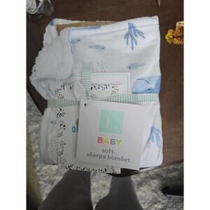 Brand new baby blanket, ocean themed by lush decor